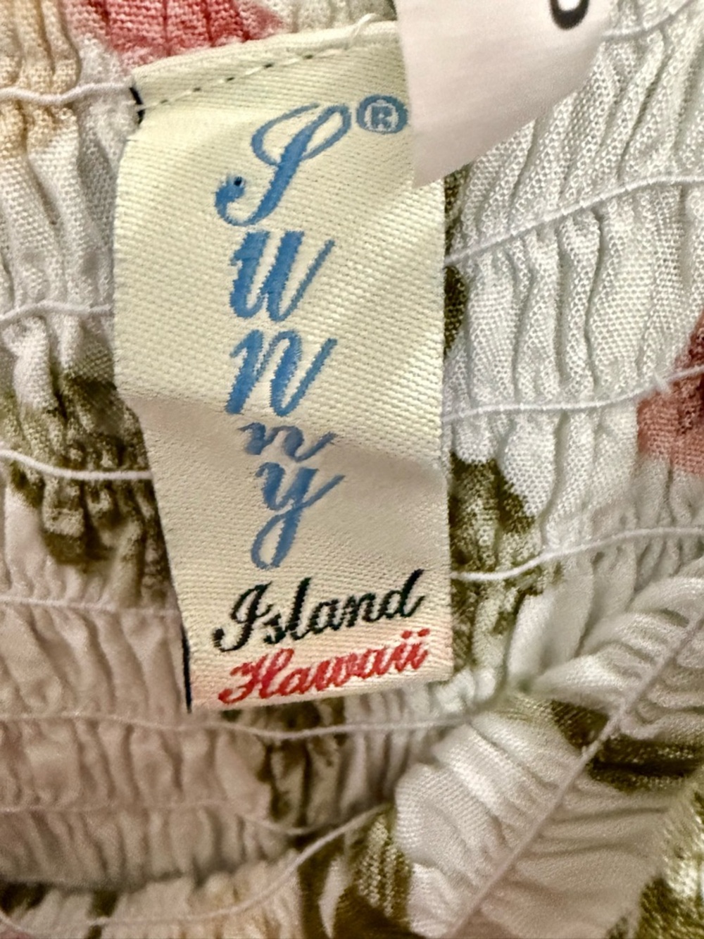 VTG Y2K Handmade Hawaii Mini Off Shoulder Dress Rayon Floral Boho Resort OS EUC - Picture 3 of 13
